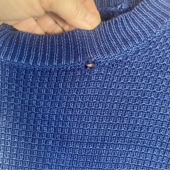 The Territory Ahead Blue Long Sleeve Knit Cotton Blend Sweater Size Large - Picture 6 of 9